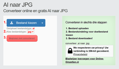 Hoe AI bestanden online converteren naar JPG