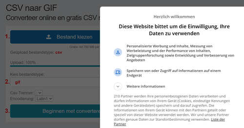 Hoe CSV bestanden online converteren naar GIF