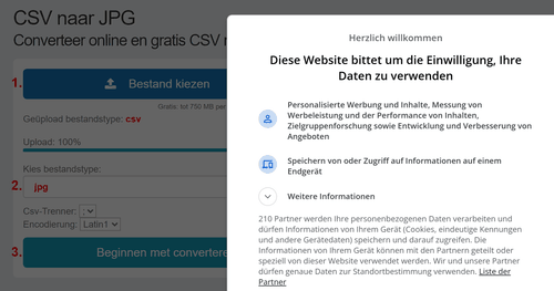 Hoe CSV bestanden online converteren naar JPG