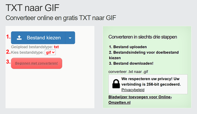 Hoe TXT bestanden online converteren naar GIF